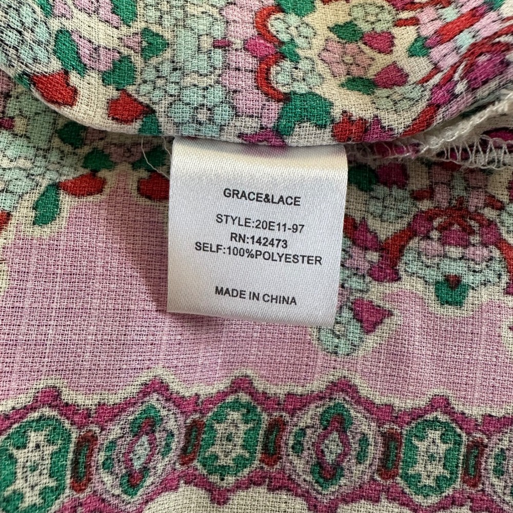 Grace & Lace Cardigan Floral Boho Festival Coquette Girl Cottagecore Hippie XS/M - Picture 6 of 7